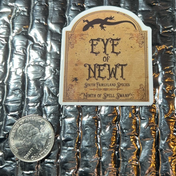 EYE OF NEWT Witchy Sorceress Supreme Potion B0ttle Label Sticker Spell Occult - Picture 4 of 4